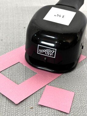 Stampin' Up! Whale Tail Paper Punch 1 1/4" Square EK Success Paper Shapers
